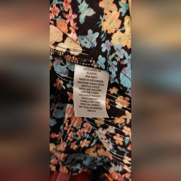 ANA Women's Floral Scoop Neck Peasant Top NWT Pouf Sleeves Boho 100% Cotton - Picture 9 of 16